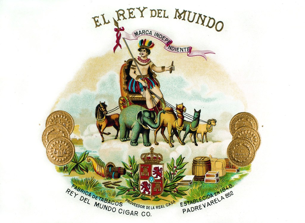 Marquilla dos Charutos El rey del Mundo